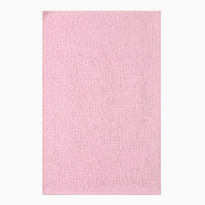 Полотенце махровое &laquo;Узор&raquo;, цвет пудровый, 70х130 см, хлопок, 450г/м