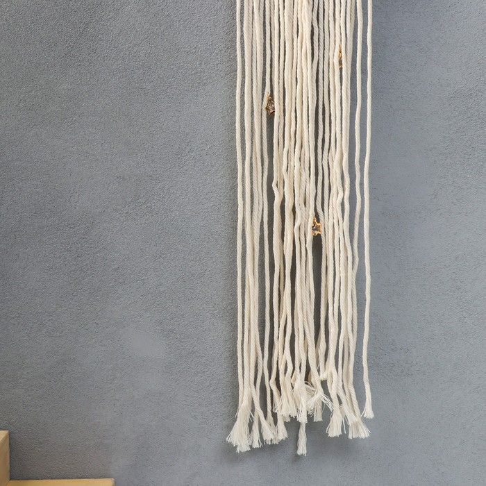 Ловец снов в технике макраме "Звезда" натуральный 81х20 см