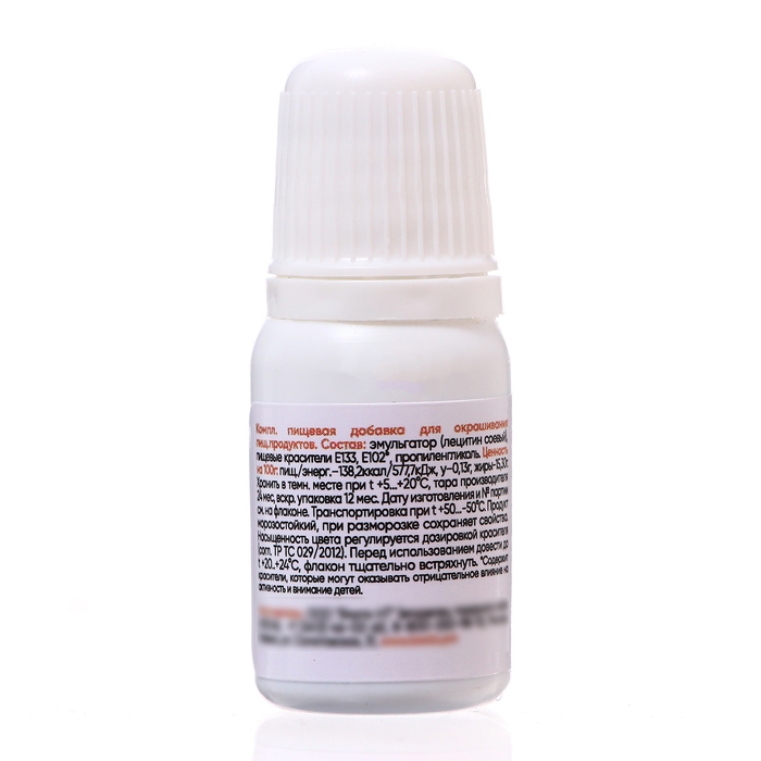 Краситель пищевой Oil-gel, жирорастворимый, мятный, 10 мл Краситель пищевой Oil-gel, жирорастворимый, мятный, 10 мл