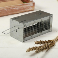 Мышеловка-ловушка (клетка), 13 × 6 × 6 см, металл Мышеловка-ловушка (клетка), 13 × 6 × 6 см, металл