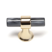 Ручка кнопка CAPPIO PK106, D=12 мм, пластик, цвет графит/золото Ручка кнопка CAPPIO PK106, D=12 мм, пластик, цвет графит/золото