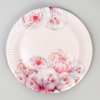 Набор бумажной посуды одноразовый Нежные пионы&raquo;