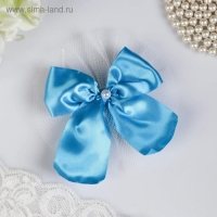 Бантики на ручки свадебного автомобиля, 4 шт., бирюзовые Бантики на ручки свадебного автомобиля, 4 шт., бирюзовые