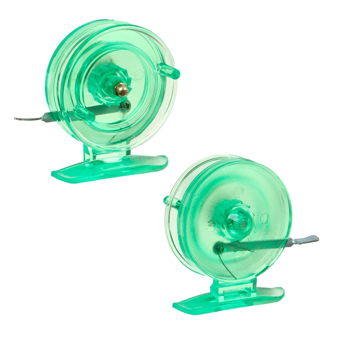 Катушка инерционная, пластик, диаметр 6.5 см, цвет салатовый, 808S Катушка инерционная, пластик, диаметр 6.5 см, цвет салатовый, 808S