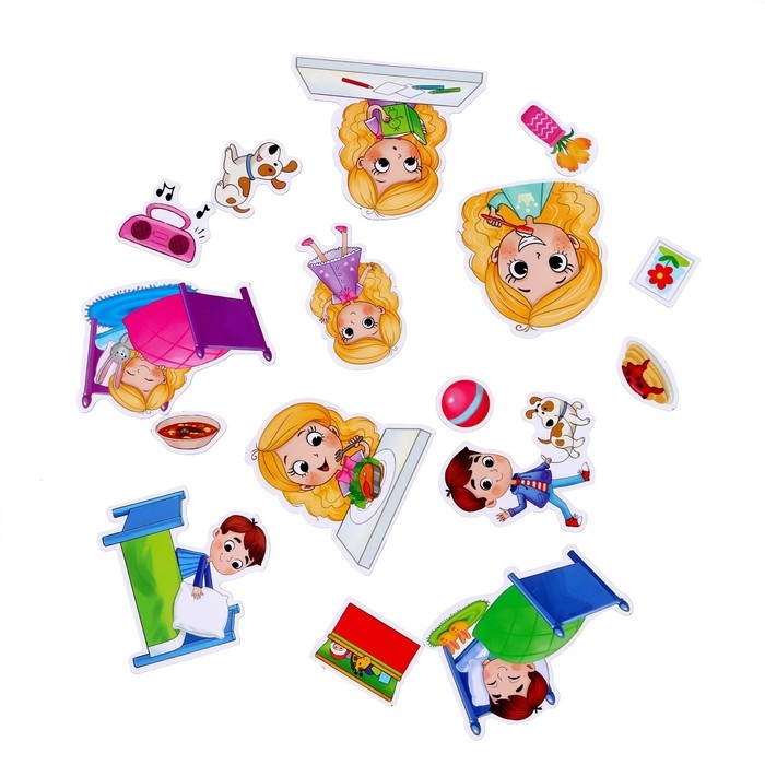 Магнитная книжка-игрушка «Распорядок дня. Изучаем время» Магнитная книжка-игрушка «Распорядок дня. Изучаем время»