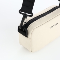 Сумка женская на молнии, TEXTURA, маленький размер, длинный ремень, цвет бежевый Сумка женская на молнии, TEXTURA, маленький размер, длинный ремень, цвет бежевый