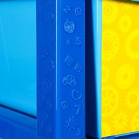 Комод универсальный 103 &times; 52 &times; 42 см, 4 секции, ящик 51 х 36 х 20 см, Синий трактор