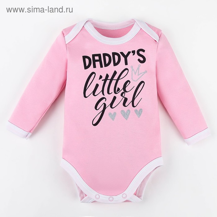 Боди Крошка Я Боди Крошка Я "Daddy's girl", розовый, рост 68-74 см