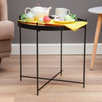 Кофейный столик "Лава" YS-8483-48, черный, стекло 48х48 см Кофейный столик "Лава" YS-8483-48, черный, стекло 48х48 см