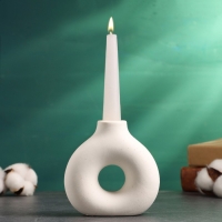 Подсвечник "Меланд" белый песок, 10х5х10см Подсвечник "Меланд" белый песок, 10х5х10см