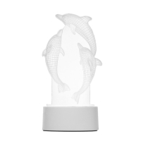 Светильник сенсорный "Дельфины" LED 7 цветов USB/от батареек белый  RISALUX