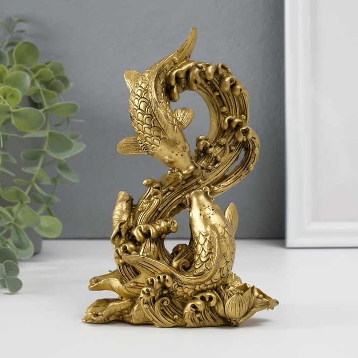 Нэцкэ бронза Нэцкэ бронза "Карпы"15 х 6,5 х 5 см