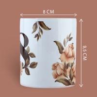 Кружка керамическая «Пионы», 320 мл, цвет белый Кружка керамическая «Пионы», 320 мл, цвет белый