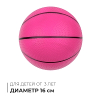 Мяч детский «Баскетбол», d=16 см, цвет МИКС Мяч детский «Баскетбол», d=16 см, цвет МИКС