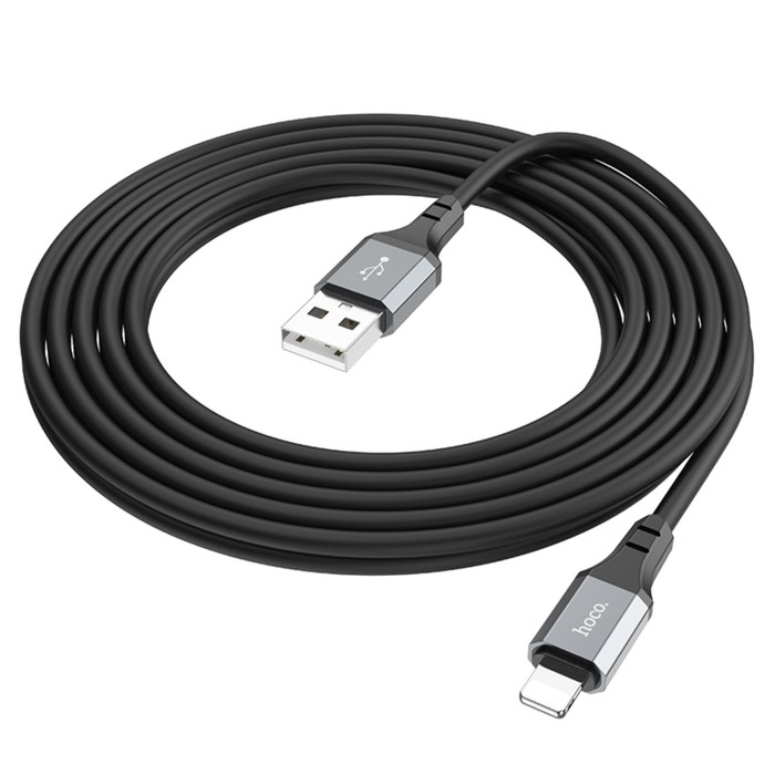 Кабель Hoco X92, Lightning - USB, 2.4 А, 3 м, оплётка силикон, чёрный Кабель Hoco X92, Lightning - USB, 2.4 А, 3 м, оплётка силикон, чёрный