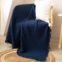 Плед SL Home 4х слойн.муслин 130*170 см, цв.синий 100% хлопок Плед SL Home 4х слойн.муслин 130*170 см, цв.синий 100% хлопок