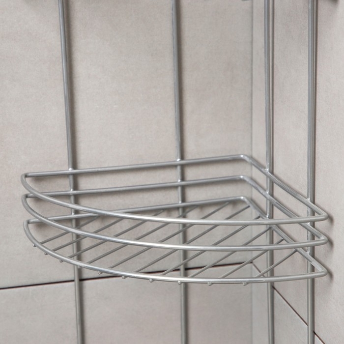 Полка угловая 4-х ярусная, 27&times;21&times;69 см, цвет хром