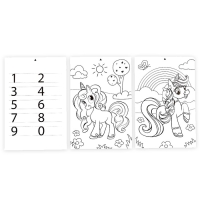 Планшет для рисования &laquo;Волшебный единорог&raquo;, 6 неоновых фломастеров, 6 картинок, 8 световых эффектов