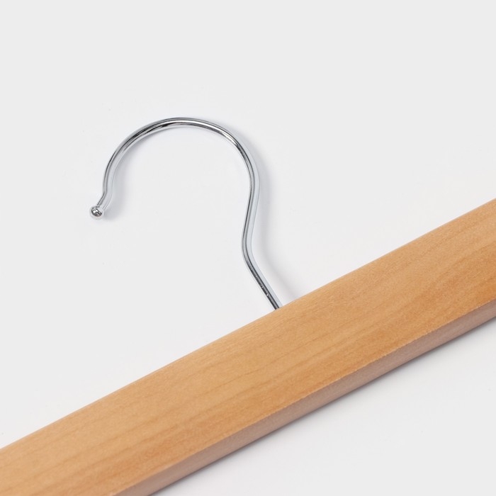 Вешалка для брюк и юбок LaDо́m Bois, с зажимами, деревянная сорт А, 34,5&times;1,2&times;12,5 см, цвет светлое дерево