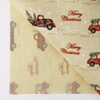 Новый год! Лоскут &laquo;Машинка с ёлками&raquo;, 48 &times; 48 см