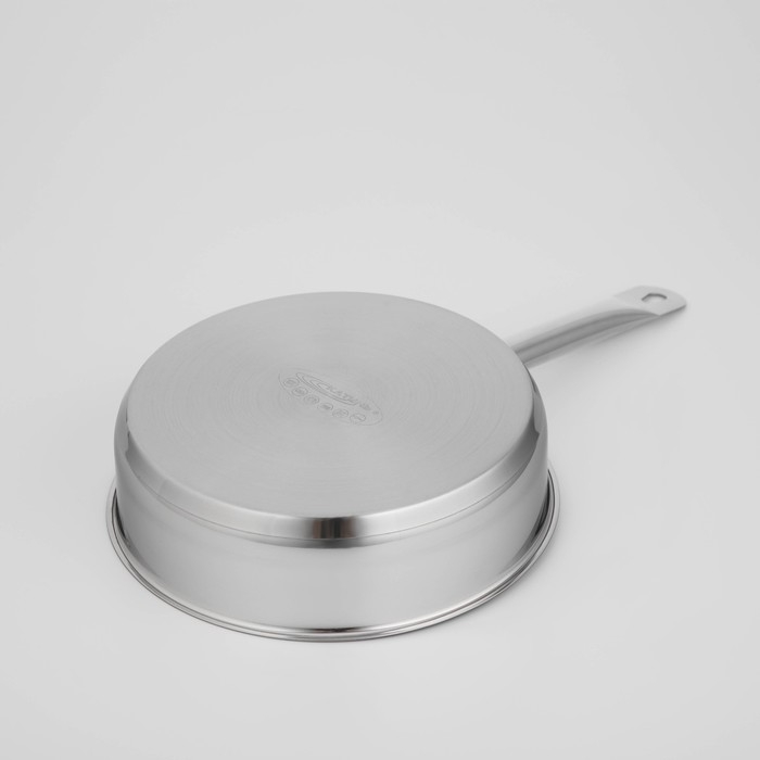 Сковорода &laquo;Общепит&raquo;, d=24 см, h=6,5 см, корпус 0,6 мм, дно ТРС 3,5 мм, антипригарное покрытие, индукция