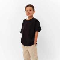 Футболка детская KAFTAN "Basic line", р. 30 (98-104 см), черный Футболка детская KAFTAN "Basic line", р. 30 (98-104 см), черный