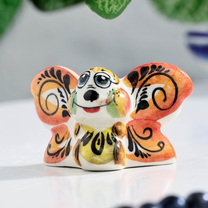 Сувенир "Бабочка", гжель, цвет