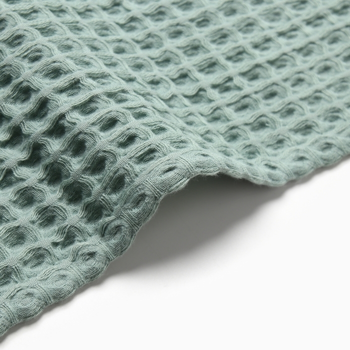 Полотенце вафельное банное Этель "Boho" 45*90 см, цв. мятный, 100% хл
