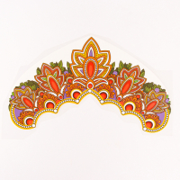 Термотрансфер &laquo;Узор с красным контуром&raquo;, набор 10 шт.