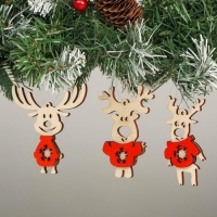 Набор для творчества "Олени с разными рогами" (красная снежинка), 5х9 см, 7х9 см, 9х9 см Набор для творчества "Олени с разными рогами" (красная снежинка), 5х9 см, 7х9 см, 9х9 см