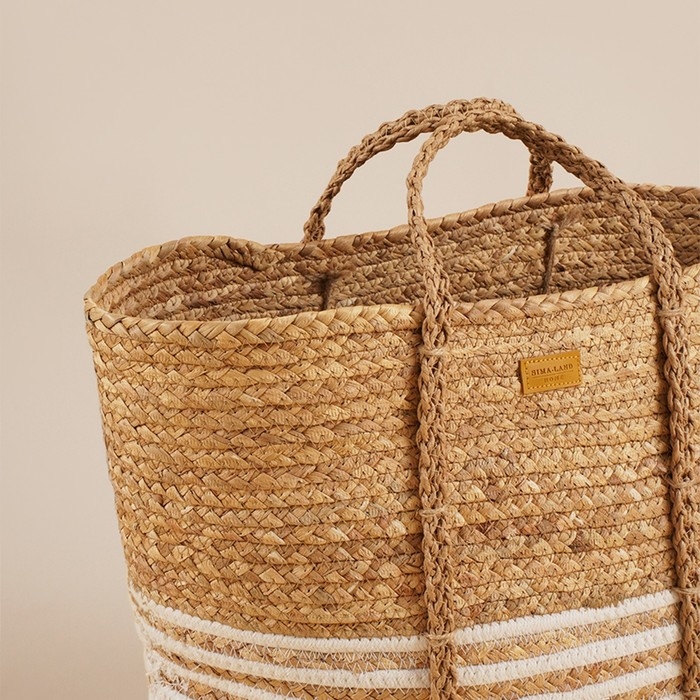 Корзина для белья плетеная SL Home Orden, хлопок, гиацинт, 42&times;24&times;35 см