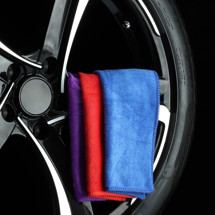 Тряпка для мытья авто, Grand Caratt, микрофибра, 300 г/м&sup2;, 20&times;30 см, набор 3 шт