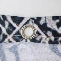 Штора для ванны Доляна &laquo;Париж&raquo;, с люверсами, 180&times;180 см