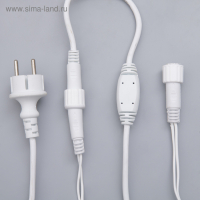 Гирлянда &laquo;Бахрома&raquo; 3 &times; 0.6 м, IP44, УМС, белая нить, 160 LED, свечение тёплое белое, мерцание белым, 220 В