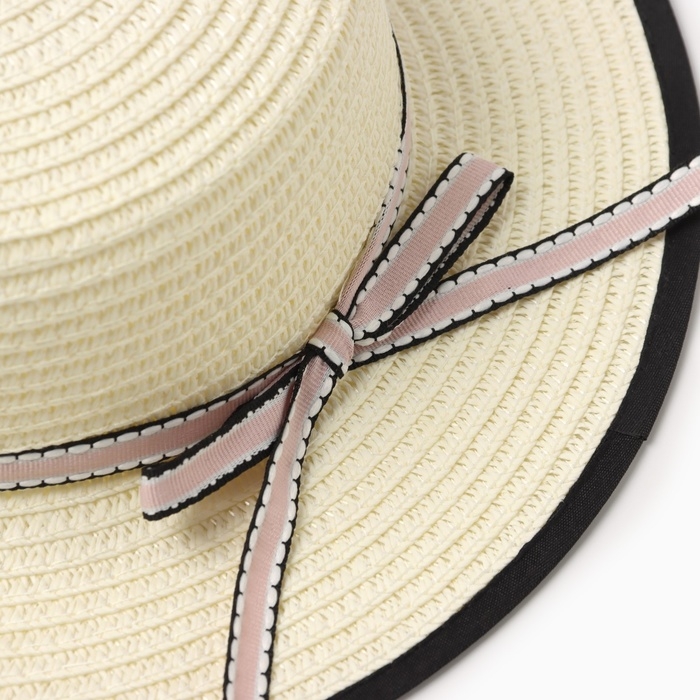 Шляпа для девочки MINAKU Шляпа для девочки MINAKU "Леди", размер 52-54, цвет экрю