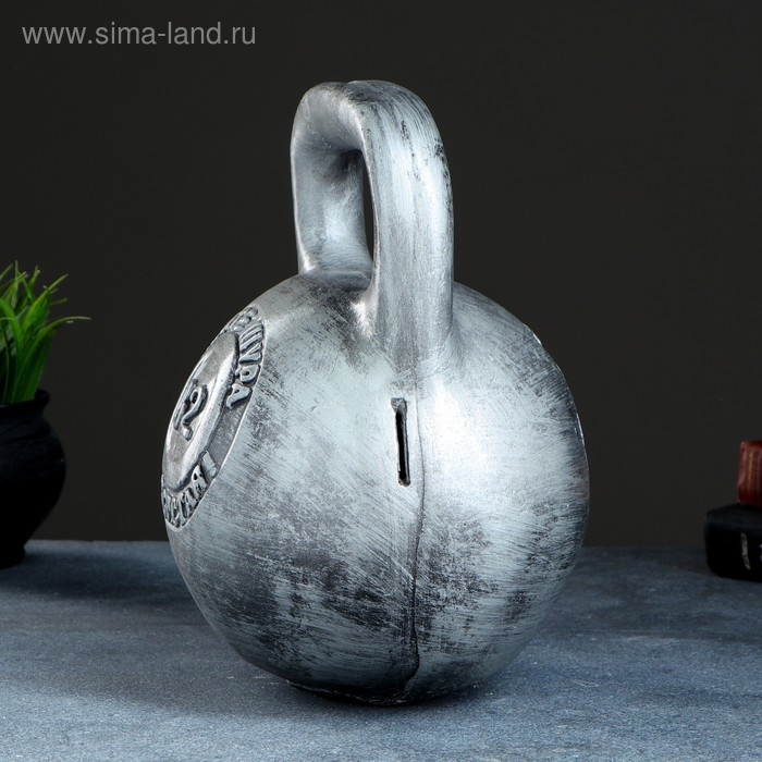 Копилка Копилка "Гиря" серый, 19х19х29см МИКС