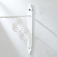 Кронштейн для кашпо кованый, 30 см, металл, белый Кронштейн для кашпо кованый, 30 см, металл, белый