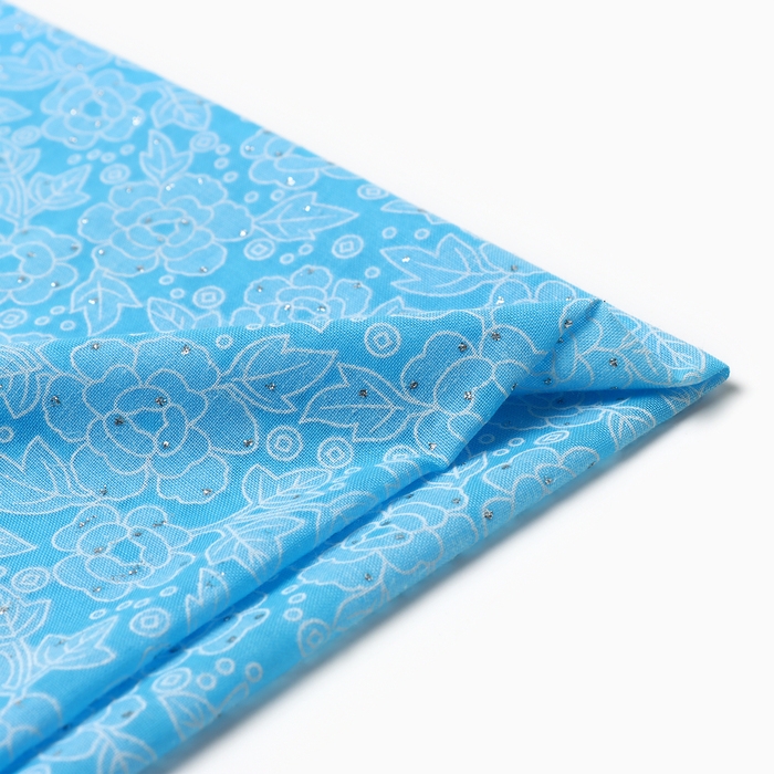 Платок женский, цвет голубой, размер 70х70 Платок женский, цвет голубой, размер 70х70