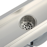 Трап линейный AFLORN AF20207-80, 800х70 мм, c флaнцeм своб. вращения 360&deg;, нерж. сталь