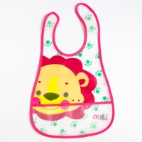 Нагрудник непромокаемый из клеёнки с карманом &laquo;Львёнок&raquo;, на липучке