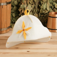 Шапка для бани "Шляпа. Лилия" Шапка для бани "Шляпа. Лилия"