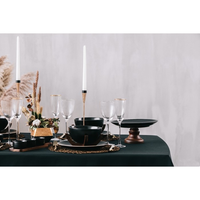 Блюдо фарфоровое для подачи Magistro &laquo;Галактика&raquo;, 27&times;12,5 см, цвет чёрный