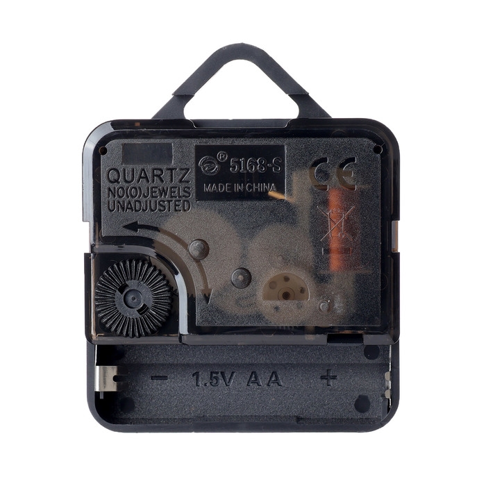 Часовой механизм со стрелками Часовой механизм со стрелками "Соломон-9", плавный ход, шток 16 мм, стрелки 58/72/73 мм