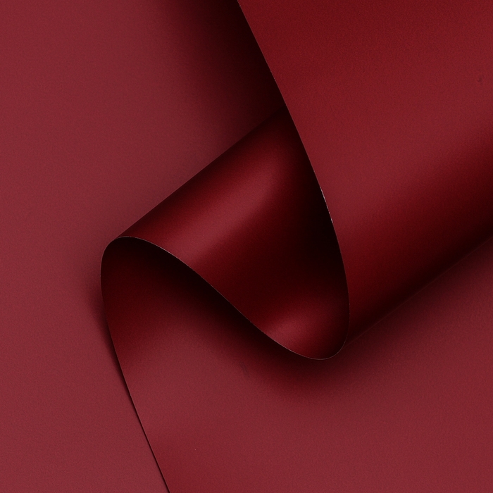 Пленка для цветов тонированная, матовая, вишневый, 0,5 х 10 м &plusmn;1 см, 65 мкм