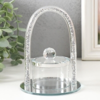 Шкатулка стекло "Арка на пьедестале" прозрачная 10*10*13,5 см Шкатулка стекло "Арка на пьедестале" прозрачная 10*10*13,5 см