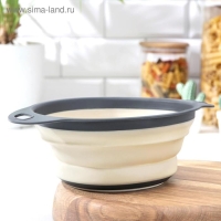 Дуршлаг складной Доляна &laquo;Компакт&raquo;, 24&times;19,5&times;8 см, цвет МИКС