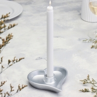 Подсвечник "Сердце" из гипса,14х2,5см,серебро Подсвечник "Сердце" из гипса,14х2,5см,серебро