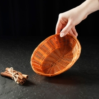 Корзинка для подачи Доляна &laquo;Капучино&raquo;, 17&times;14&times;4 см, цвет коричневый