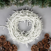 Гирлянда «Нить» 20 м, IP44, белая нить, 200 LED, свечение синее, 8 режимов, 220 В Гирлянда «Нить» 20 м, IP44, белая нить, 200 LED, свечение синее, 8 режимов, 220 В