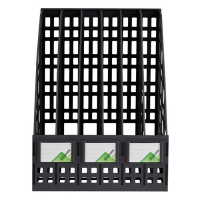 Лоток для бумаг cборный, вертикальный, 6 отделений, чёрный Лоток для бумаг cборный, вертикальный, 6 отделений, чёрный